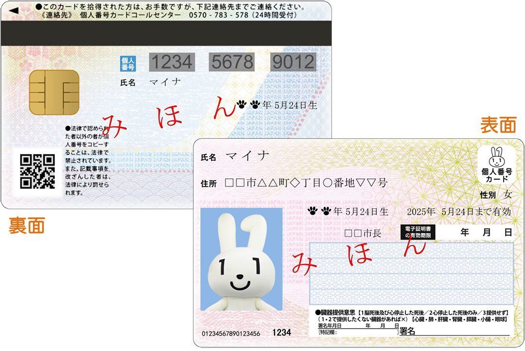 マイナンバーカードみほん